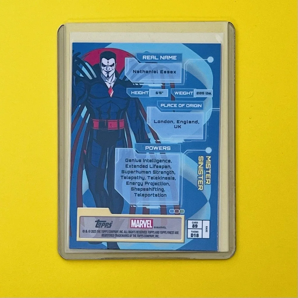2025 Topps Finest‎ Marvel Mister Sinister Destroyers Gold Rare #89